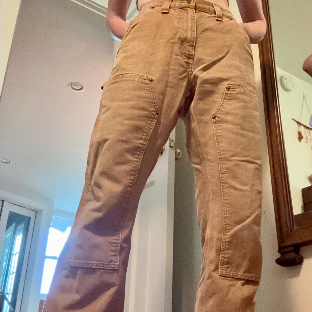 Vintage Carhartt Carpenter Pants | Tan Duck Canvas Workwear